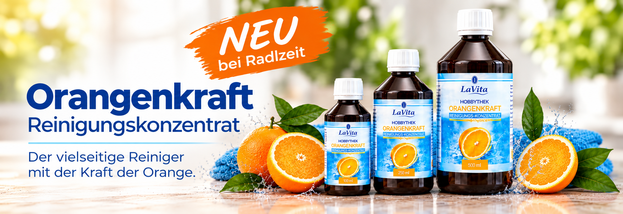 Orangenkraft Reinigungskonzentrat - neu bei Radlzeit